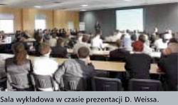 Sala wykadowa w czasie prezentacji D. Weisa