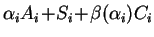 $\displaystyle \alpha_iA_i\!+\!S_i\!+\!\beta(\alpha_i)C_i$