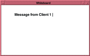 Using the whiteboard: User 1a