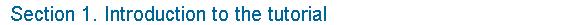 1. Introduction to the tutorial