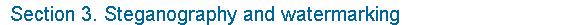 3. Steganography and watermarking