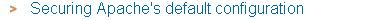 2. Securing Apache's default configuration