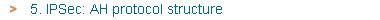 5. IPSec: AH protocol structure