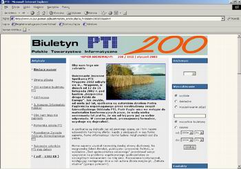 Archiwalny biuletyn PTI - stycze 2003